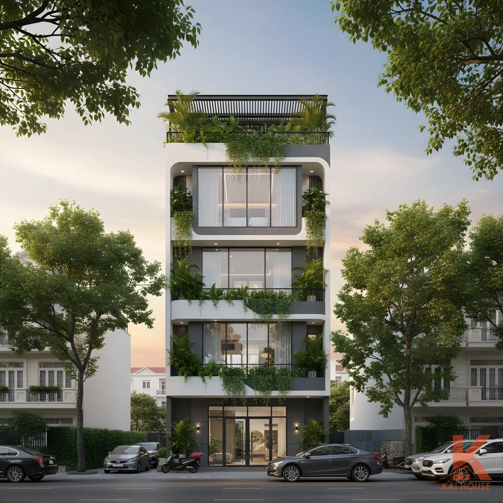 Phối cảnh mặt đứng căn hộ
