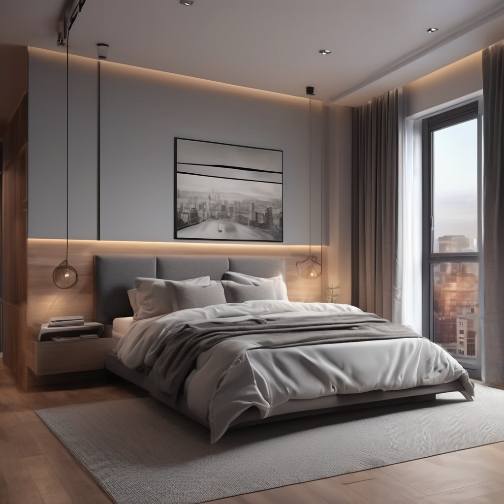 Nội thất phòng ngủ master sang trọng