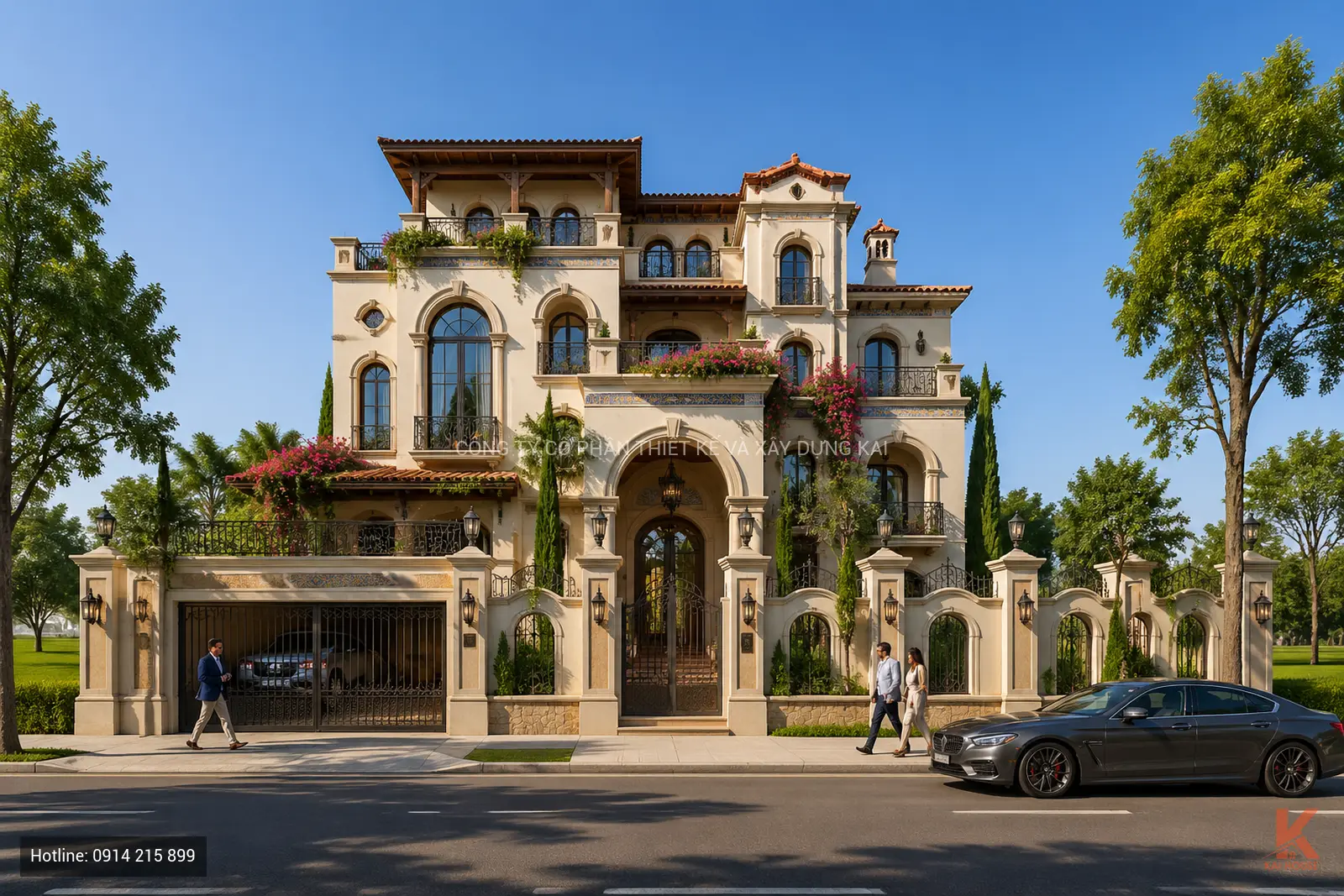 Mẫu biệt thự Địa Trung Hải (Mediterranean) 4 tầng: Đẳng cấp kiến trúc Kai House