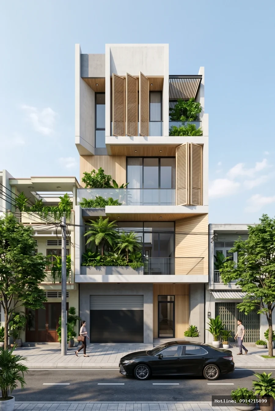 Nhà Lô Phố 6x20 Tối Giản Tại Huế