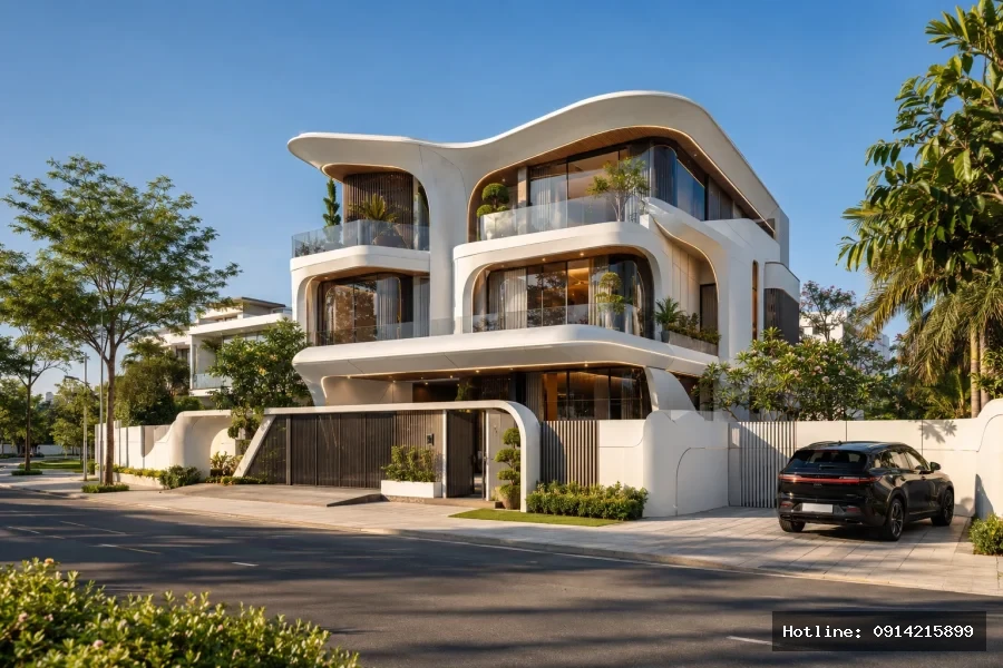 Biệt thự Zaha Hadid Inspired Tại Huế - Tác Phẩm Nghệ Thuật Đẳng Cấp