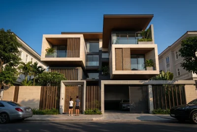 Phòng khách sang trọng, nội thất hiện đại.