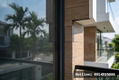uploads/projects/original/biet-thu-3-tang-hien-dai-modern-8344.webp | Chi tiết góc tường hiện đại với vật liệu gỗ tự nhiên | Sự giao thoa không gian với vật liệu gỗ và kính lớn, tối ưu ánh sáng và hòa quyện với môi trường xanh.
