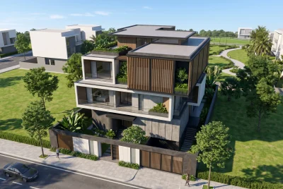 Hệ thống lam chắn nắng kiểu dáng uốn lượn.