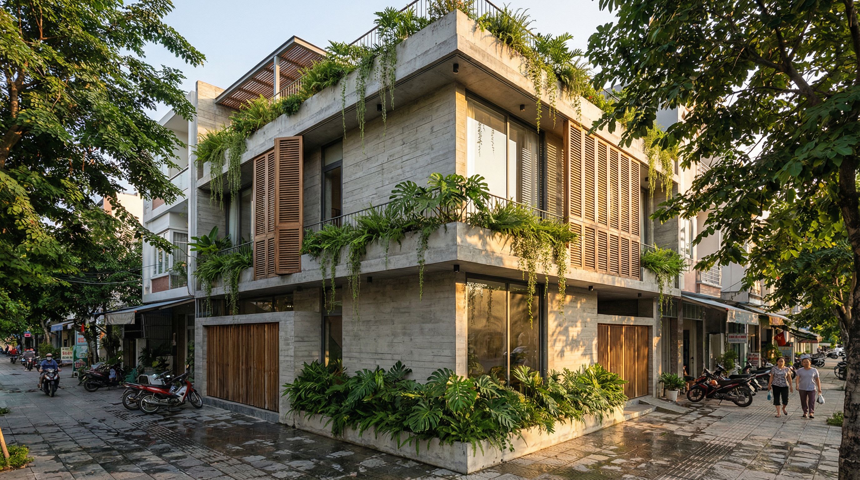 Mặt tiền nhà phố 3 mặt tiền Wabi Sabi Đà Nẵng