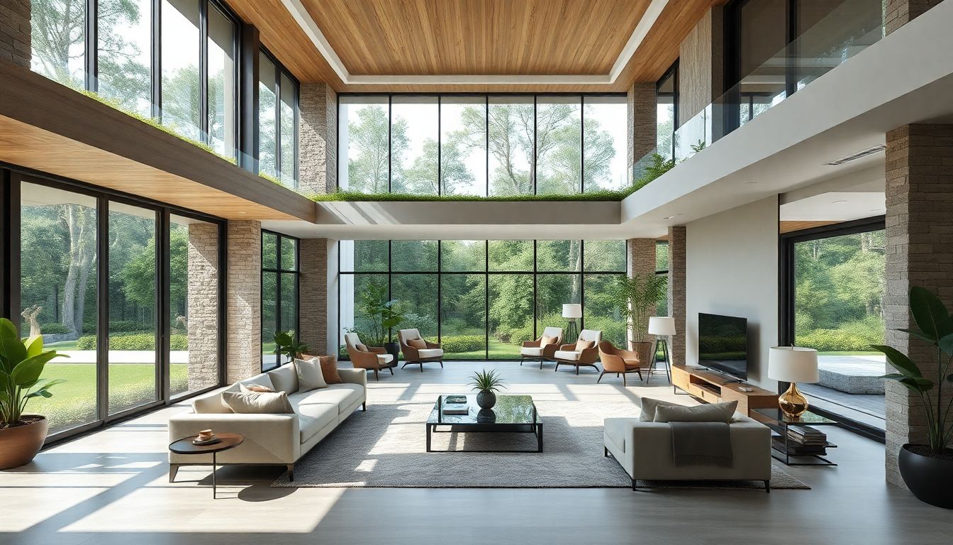 Nội thất phòng khách biệt thự hiện đại