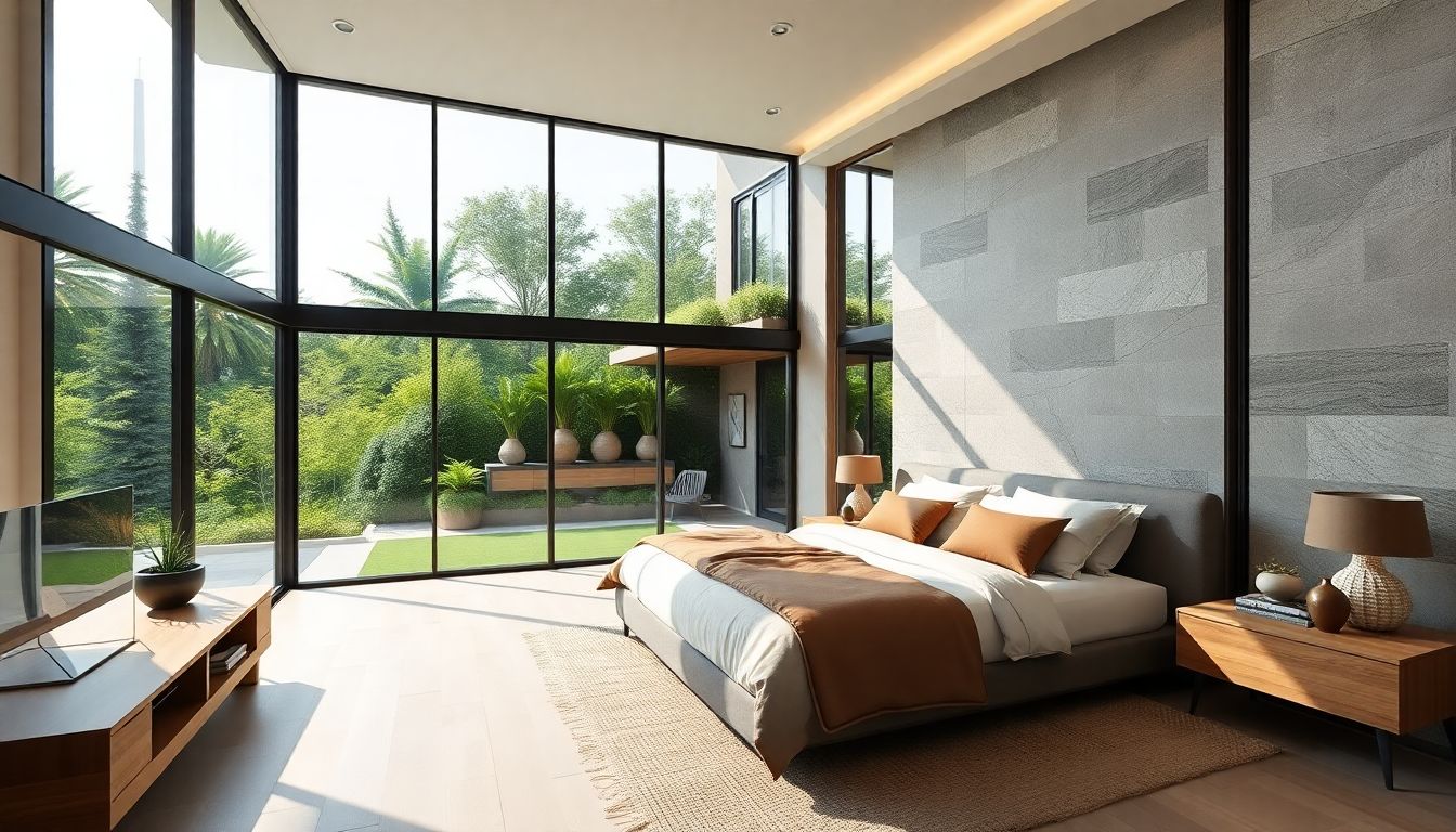 Phòng ngủ Master biệt thự hiện đại